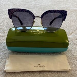 Kate Spade Blue/purple/pink Patterned Sunglasses